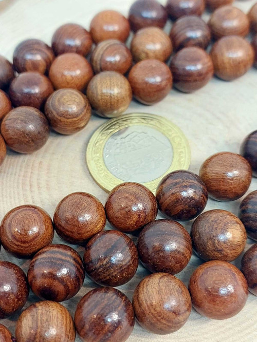 Bileklik Boy Ud Ağacı Ahşap Yarım Dizi 11.5mm (45256) (18CM UZUNLUĞUNDADIR)