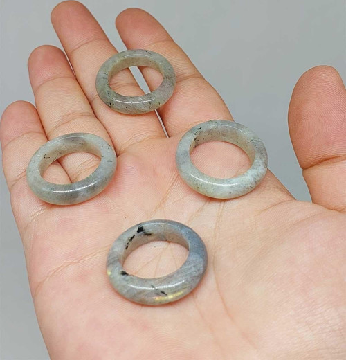 Labradorit Taşı Yüzük 6mm Kalınlığında - Standart Ölçü - 51502