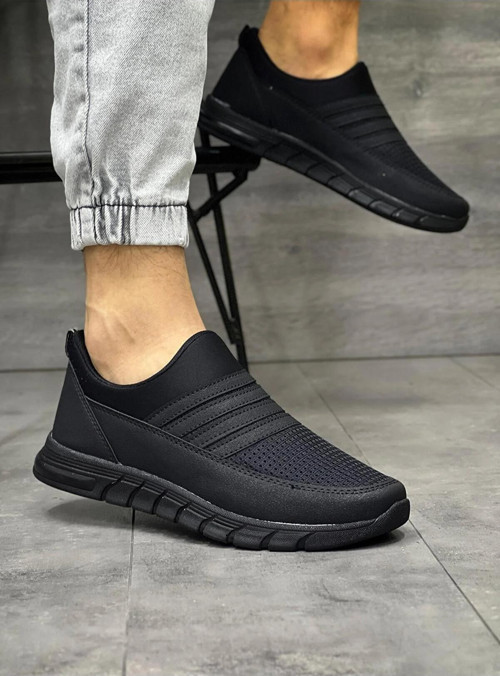 858 Siyah Bağsız Yazlık Bayan Unisex Spor Ayakkabı