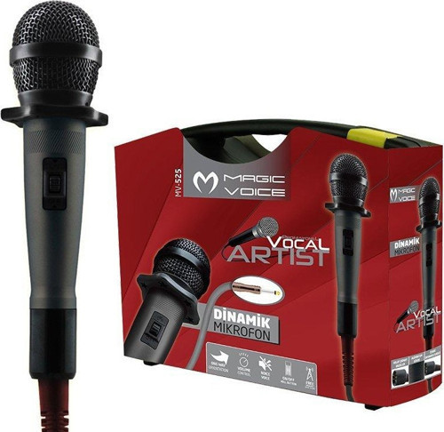 MAGICVOICE MV-525 DİNAMİK PROFESSIONAL KABLOLU EL MİKROFONU ( 4.5 MT KABLOLU ) (2818)