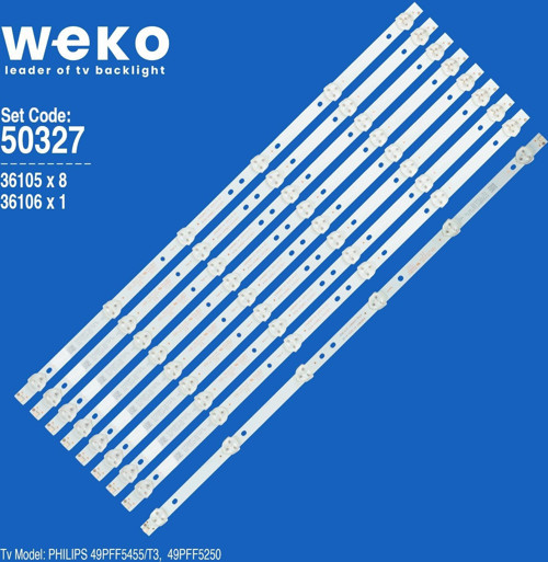 WKSET-5327 36105X8 36106X1 K490WD7 A1 4708-K49WD7-A1213K 9 ADET LED BAR