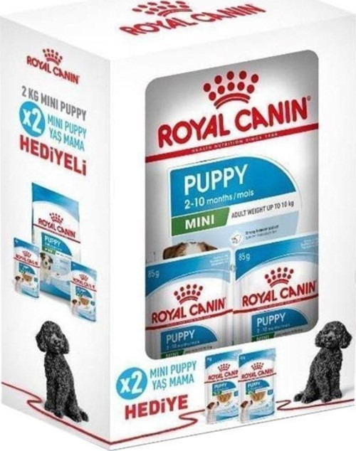 Mini Puppy Küçük Irk Yavru Köpek Maması 2 Kg + 2 Adet Gravy Yaş Mama