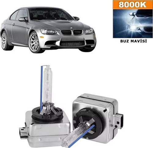 BMW 3 Serisi E92-E93 2005-2012 Xenon D1S / D1R 8000K Buz Mavisi HID Xenon Ampul 2 Adet