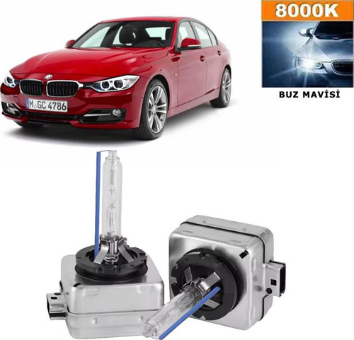BMW 3 Serisi F30 2012-2017 Xenon D1S / D1R 8000K Buz Mavi HID Xenon Ampul 2 Adet