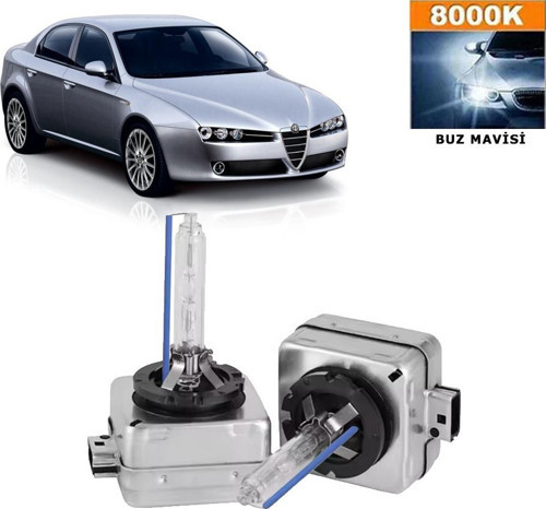 Alfa Romeo 159 Xenon D1S / D1R 8000K Buz Mavisi HID Xenon Ampul 2 Adet