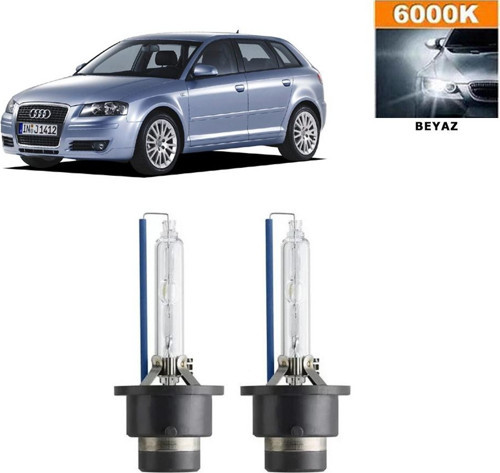 Audi A3 8P1 2004-2008 D2S / D2R 6000K Beyaz HID Xenon Ampul 2 Adet