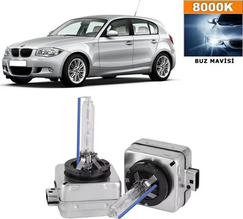 BMW 1 Serisi E87 2003-2012 Xenon D1S / D1R 8000K Buz Mavi HID Xenon Ampul 2 Adet