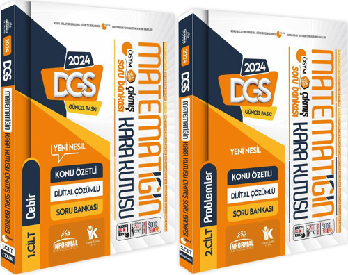 DGS Matematik Kara Kutu 1.ve 2.Cilt Konu Özetli D.Çözümlü ÖSYM Soru Bankası SET PAKET
