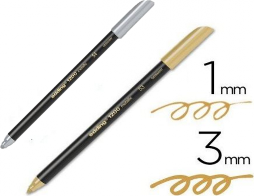 1200 Metalik Altın Sarısı & Metalik Gri 2 Kalem