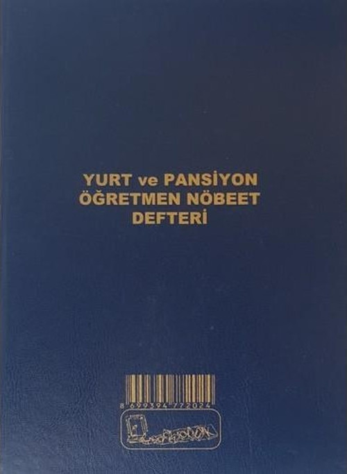 Yurt Ve Pansiyon Öğretmen Nöbet Defteri Cilt Kapak