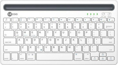 Lecoo BK100 Çoklu Cihaz ile Uyumlu Şarj Edilebilir Kablosuz Bluetooth Türkçe Q Klavye Beyaz
