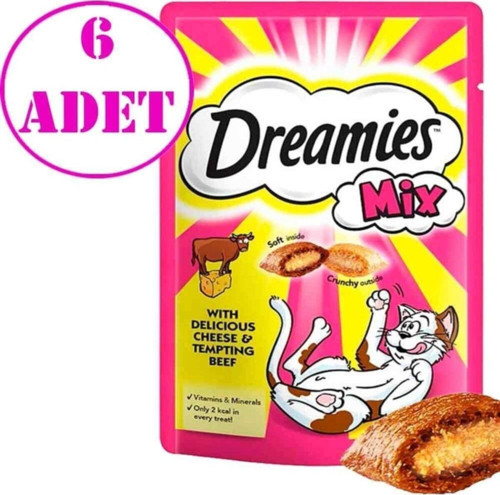 Dreamies Kedi Ödül Mix Sığır Etli Ve Peynirli 60 Gr 6 Ad.