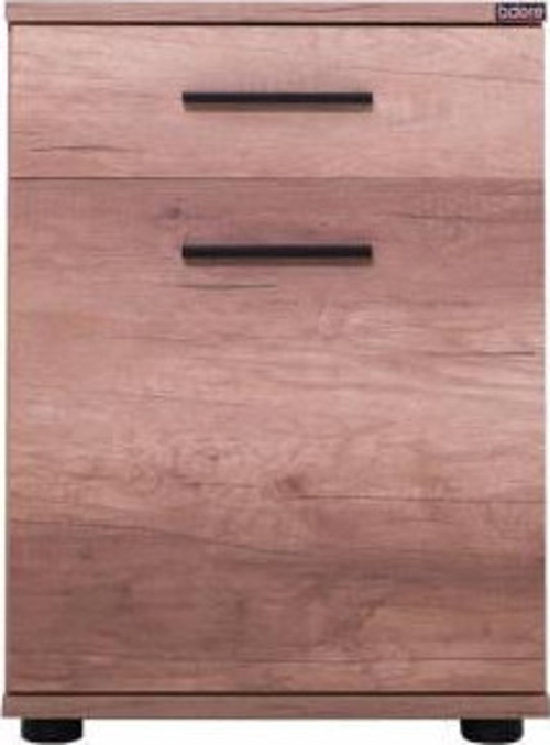 Trendline Çekmeceli Kapaklı Komodin - Açık Ceviz (Tori) 40x57x39 cm.