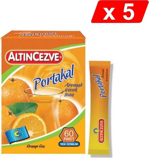 Tek İçimlik Portakal Aromalı İçecek Tozu 40 x 1.5 Gr - 5Lİ PAKET