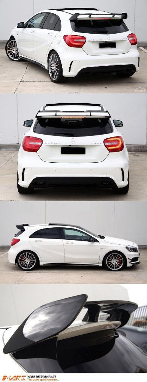 Mercedes W176 A45 GT Parlak Siyah Piano Black Fiber Spoiler