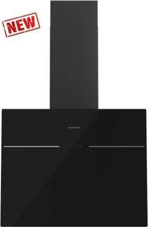 3364 LINK FLAT Siyah Cam Duvar Tipi Davlumbaz 60cm