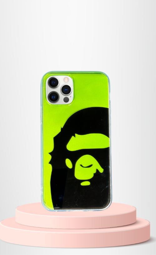 İphone 12 Pro Max Uyumlu Baskili Renkli̇ Transparan Kilif Ti̇er Cover Açik Yeşi̇l