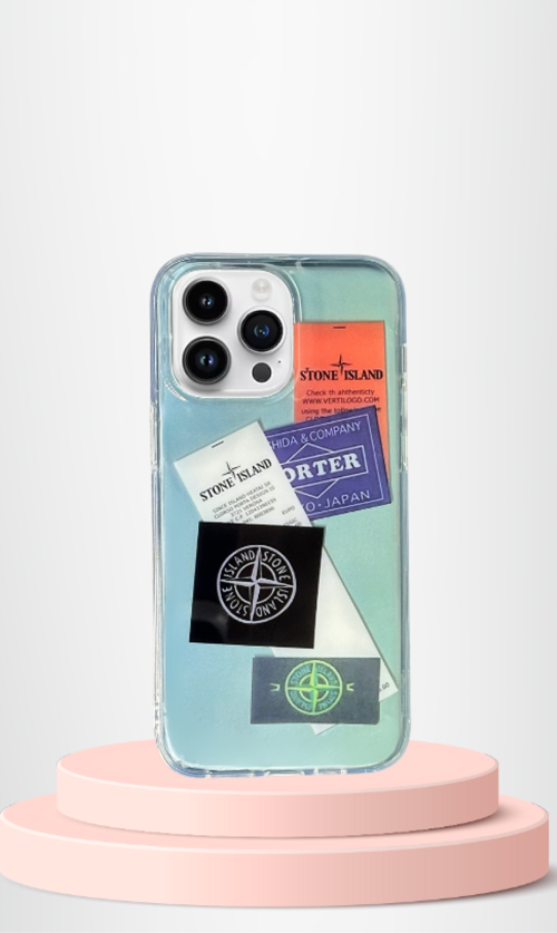 İphone 14 Pro Baskili Renkli̇ Transparan Kilif Ti̇er Cover Turkuaz