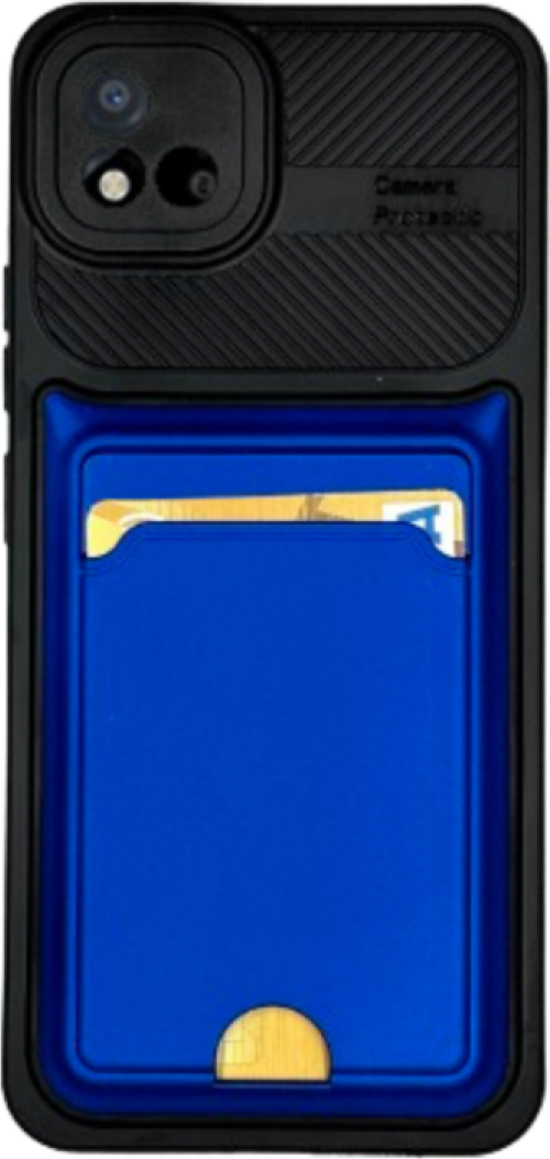 Realme C11 2011 Kartlikli Si̇li̇kon Kilif Mavi̇