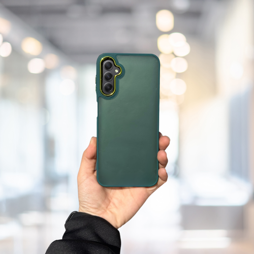 Samsung A24 Arkasi Buzlu Şeffaf Hassas Düğme Kamera Çikintili Sert Mat Perfect Yeşi̇l