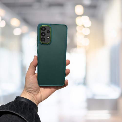 Samsung A32 Arkasi Buzlu Şeffaf Hassas Düğme Kamera Çikintili Sert Mat Perfect Yeşi̇l