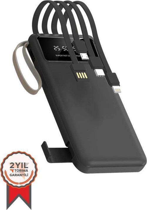 TRM-1011 Siyah 10000 mAh Hızlı Şarj Powerbank