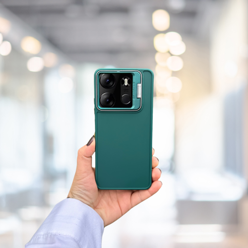 Tecno Spark Go 2023 Standli İçi̇ Süet Tpu Kilif Yeşi̇l