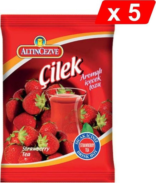 Çilek Aromalı İçecek Tozu 250 Gr - 5Lİ PAKET