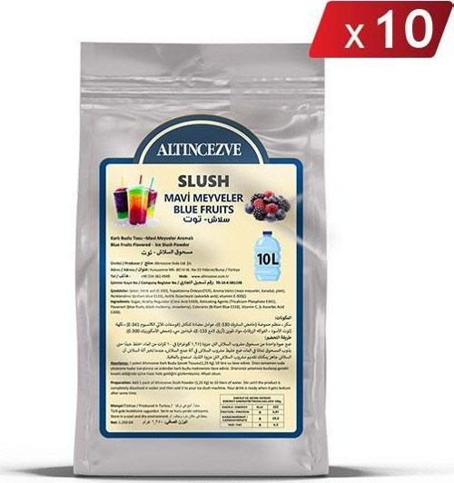 Ice Slush Karlı Buzlu Karlama Tozu | Mavi Meyveler 1.250 Gr - 10 L x 10 Adet