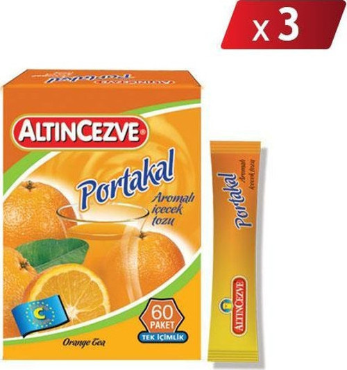 Tek İçimlik Portakal Aromalı İçecek Tozu 40 x 1.5 Gr - 3LÜ PAKET