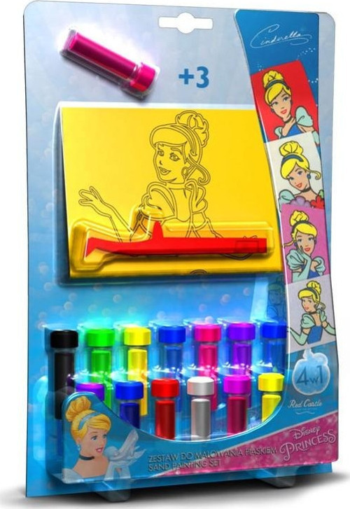 Disney Prenses Külkedisi Eğitici ve Eğlenceli Kum Boyama Seti 4in1-Red Castle FM-14-TR