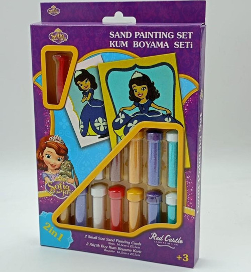 Disney Prenses Sofia the Frist Eğitici ve Eğlenceli Kum Boyama Seti 2in1-Red Castle DS-19