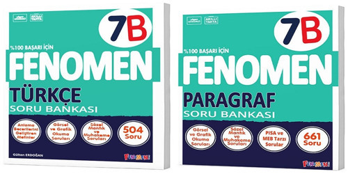 Fenomen Okul 2025 7. Sınıf Türkçe + Paragraf B Serisi Soru Seti 2 Kitap