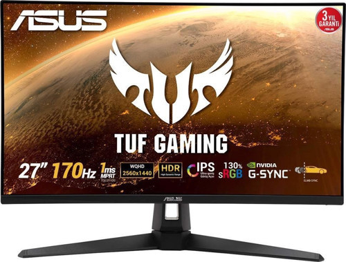 TUF GAMING 27" VG27AQ1A 170Hz 1ms HDR10 HDMI DP IPS G-Sync FreeSync WQHD Gaming Monitör