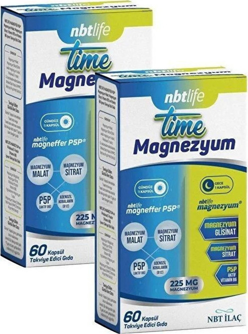 Time Magnezyum 60 Kapsül 2 Adet