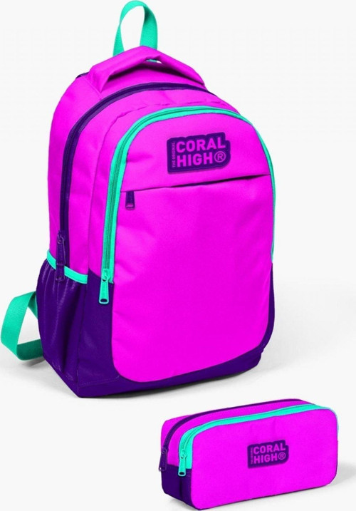 Kids Pembe Mor 2'li Okul Çanta Seti - Kız Çocuk