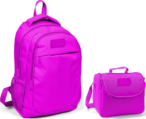 Coral High Kız Çocuk Pembe Okul Sırt Çantası ve Beslenme Çantası