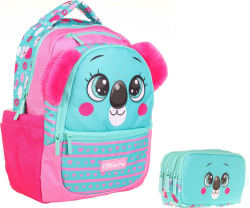 Sevimli Koala Yeşil Okul Sırt Çantası ve Kalemlik Seti - Kız Çocuk