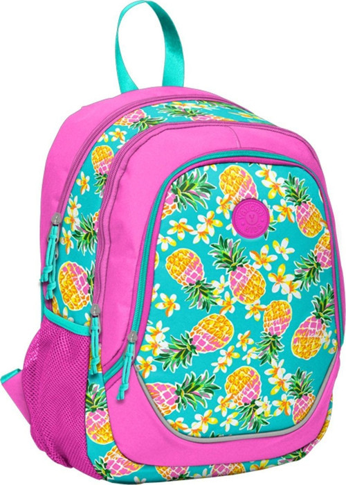 Kids Ananas Desenli Pembe/Yeşil İlkokul Sırt Çantası (13971-Kız Çocuk)