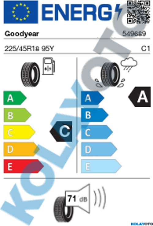 Eagle F1 Asymmetric 5 225/45R18 95Y FP XL (Yaz) (2023)