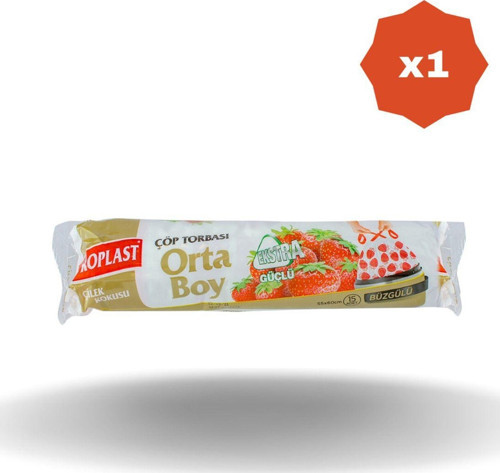 Büzgülü Çilek Kokulu Çöp Torbası Orta Boy X 1 Adet