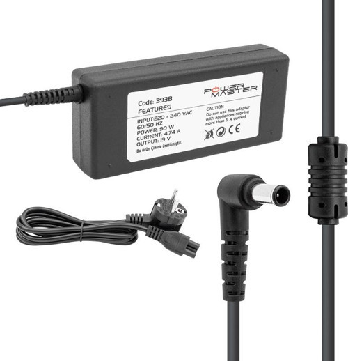 PM-3938 19.5 VOLT - 4.74 AMPER 6.5*4.4 MM UÇLU ADAPTÖR (SONY NOTEBOOK - SAMSUNG LED TV MONİTÖR)
