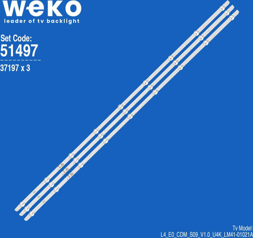 WKSET-6497 37197X3 SE50D09-ZC22AG--06 9S1P WPM60600-AA 3 ADET LED BAR