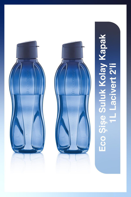 Eco Şişe Suluk Kolay Kapak 1L Lacivert 2'li
