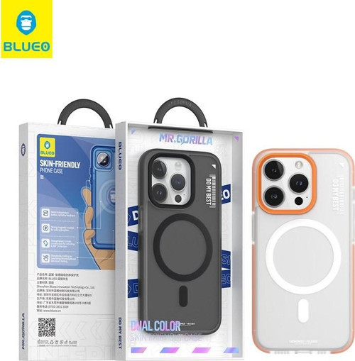 iPhone 15 Pro Uyumlu Turuncu Ultra Clear Anti-Drop with Magnetic Telefon Kılıfı