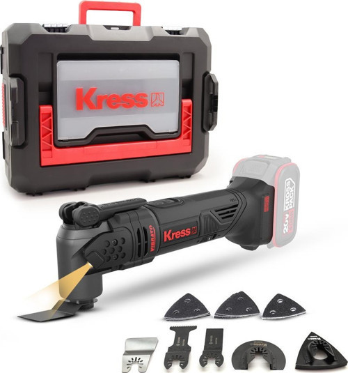 KUD12.91 20Volt Kömürsüz Profesyonel Çok Amaçlı Kesme Raspalama ve Zımpara + 24 Parça Aks (Akü Dahil Değildir)