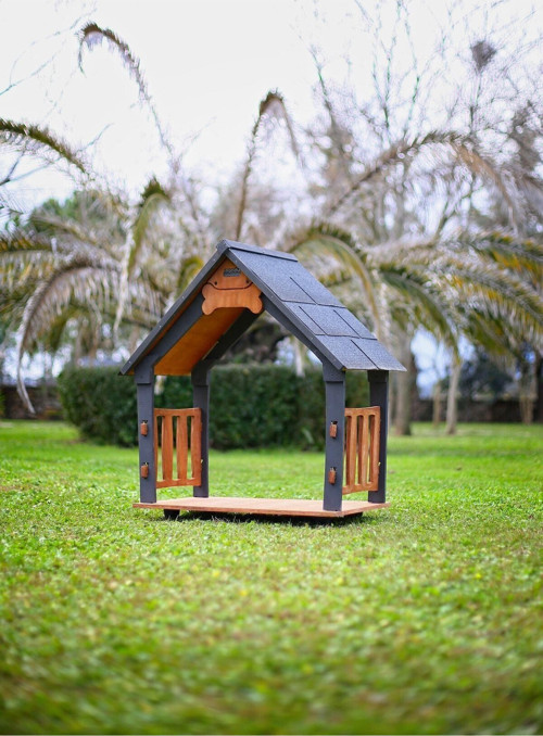 Isı Yalıtımlı Ahşap Köpek Kulübeleri Için Ekstra Gölgelik Çatı Ve Taban (Veranda) Xlarge
