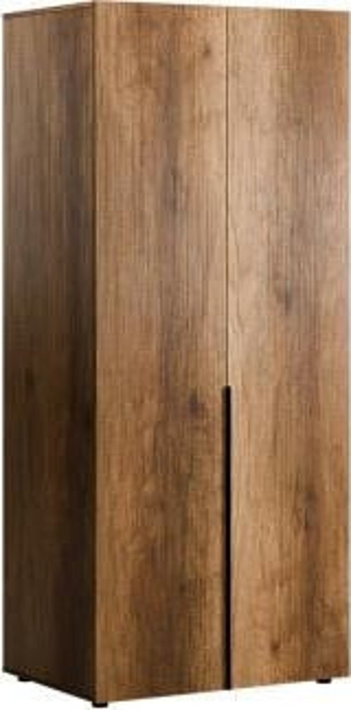 Oryana 2 Kapaklı Ara Bölmeli Gardırop-Koyu Ceviz 90x210x62 cm