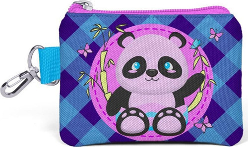 Kids Açık Pembe Mor Pandalı Bozuk Para Çantası 21759