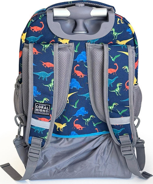 Coral High Kids Dinozor Desenli, Lacivert Renkli, İki Kademeli Çekçekli, Sırt Ve Okul Çantası 24024 8